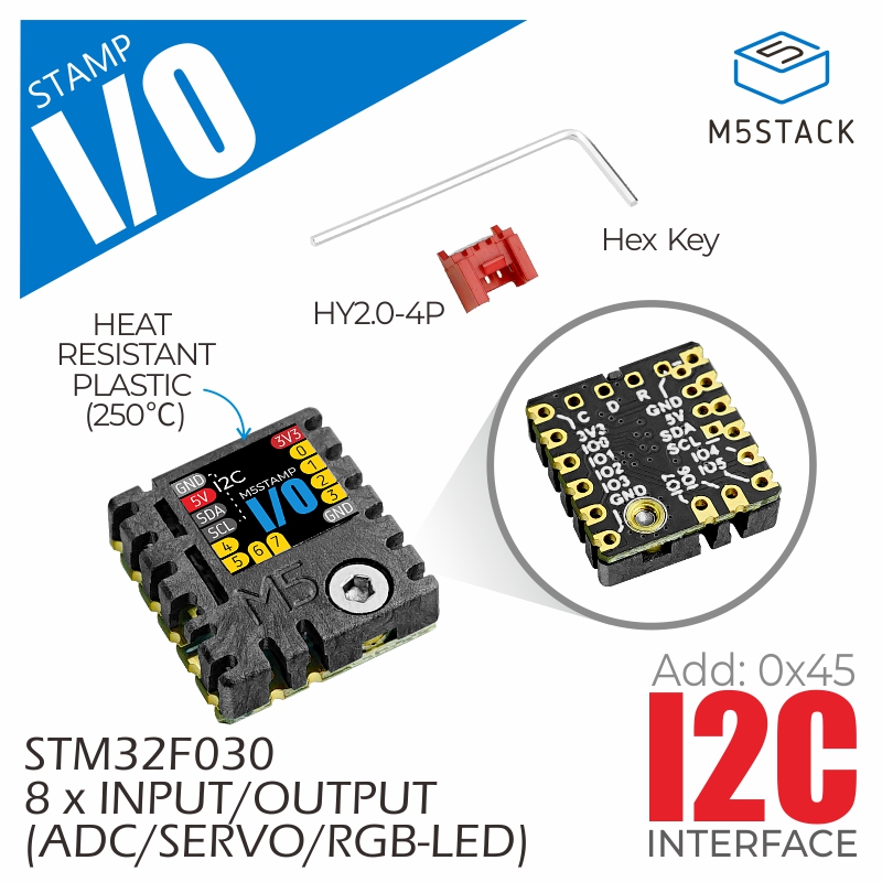 M5Stack - وحدة الإدخال/الإخراج الممتدة M5Stack الرسمية M5Stamp