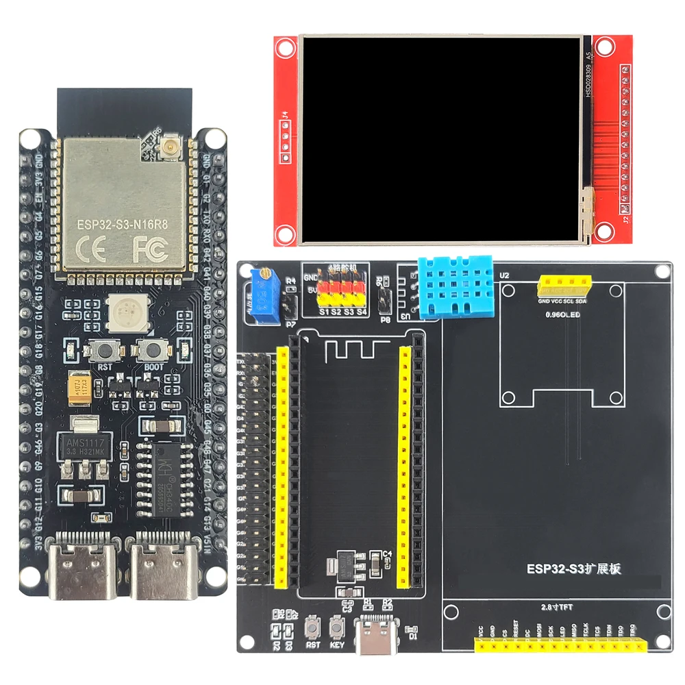 Esp32 S3 Devkitc 1 - مجموعة لوحة التطوير ESP32-S3-DevKitC-1 مع شاشة