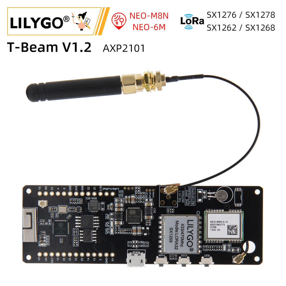 Doit Esp32 - LILYGO® T-Beam V1.2 ESP32 لورا وحدة