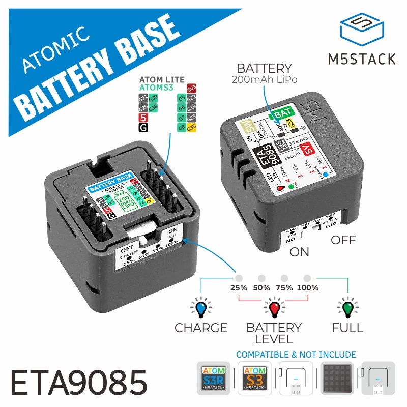 قاعدة بطارية M5Stack Atomic قا - مراجعة M5Stack Core2 وسعره