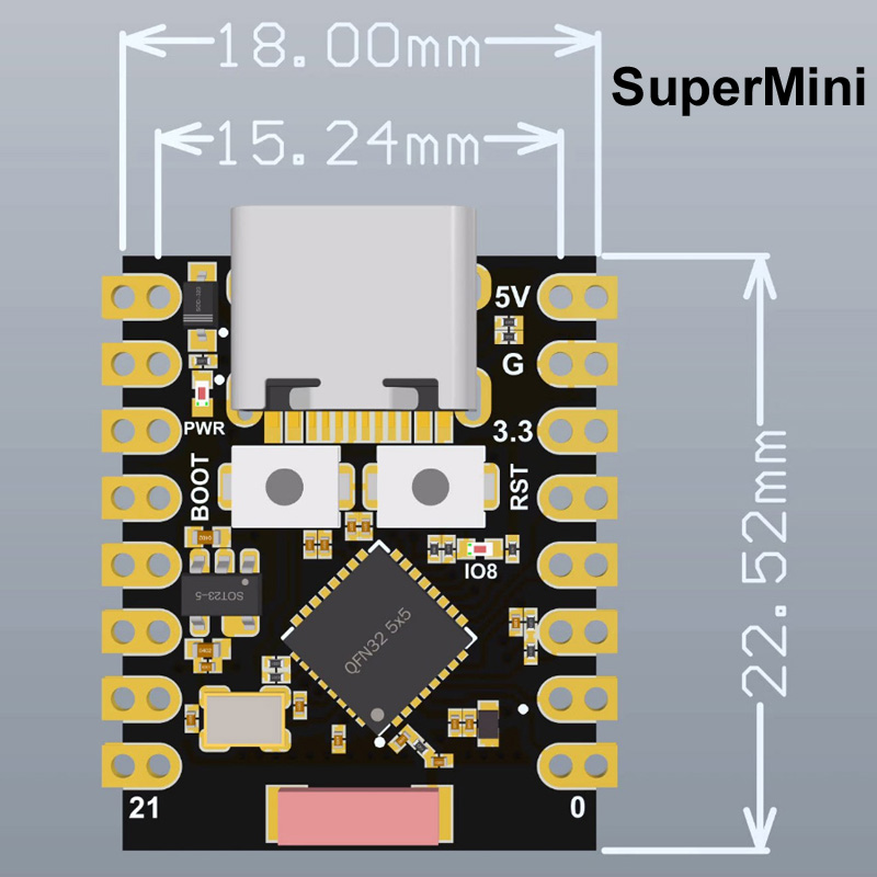لوحة تطوير ESP32-S3 Supermini  - مراجعة Doit Esp32 وسعره